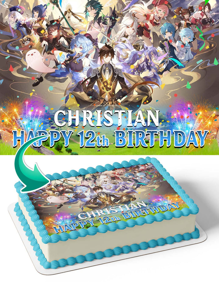 Genshin Impact HF Edible Cake Toppers