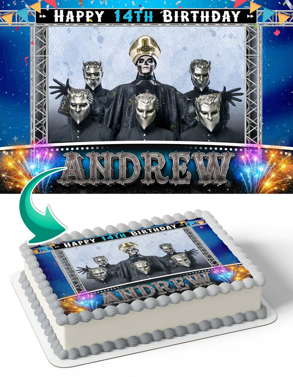 Ghost Rock Band Edible Cake Toppers