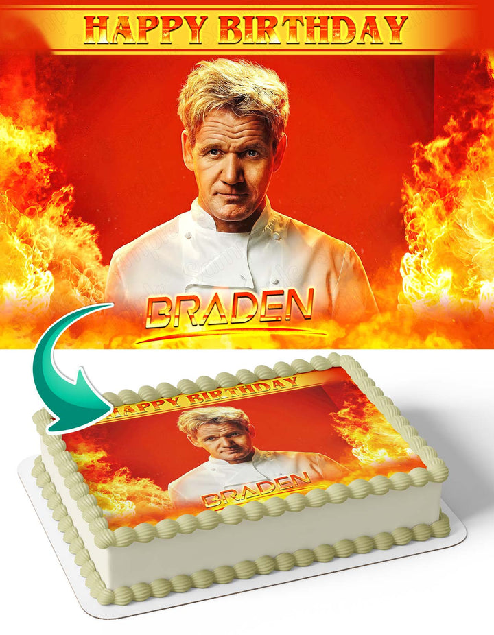 Gordon Ramsay Master Chef Edible Cake Toppers
