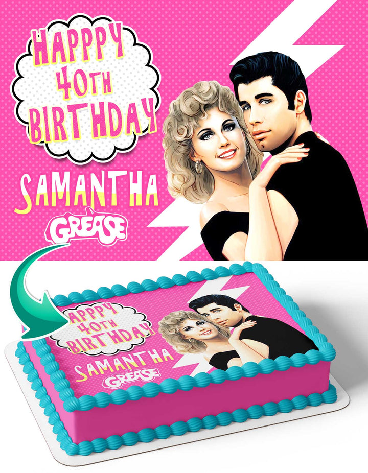 Grease Edible Cake Toppers