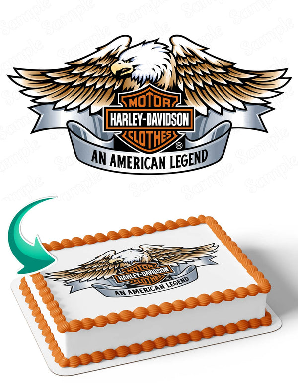 Harley Davidson American Legend Edible Cake Toppers