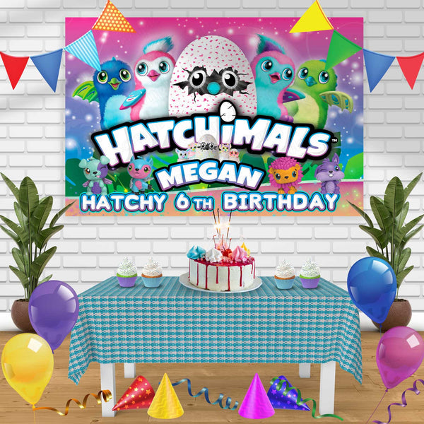 Hatchimals Birthday Banner Personalized Party Backdrop Decoration