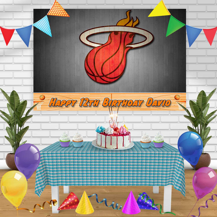 HEAT Birthday Banner Personalized Party Backdrop Decoration