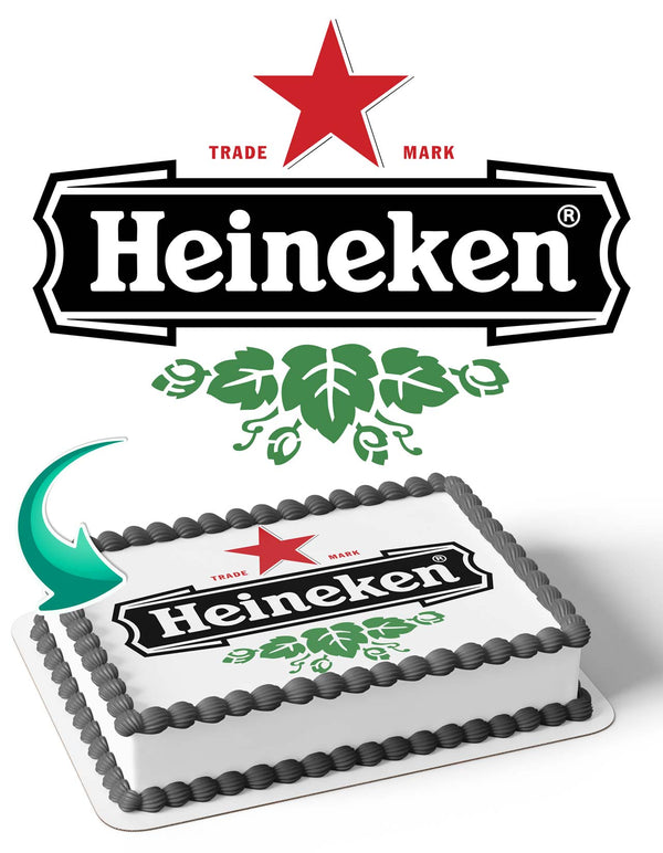 Heineken Logo Beer HK Edible Cake Toppers