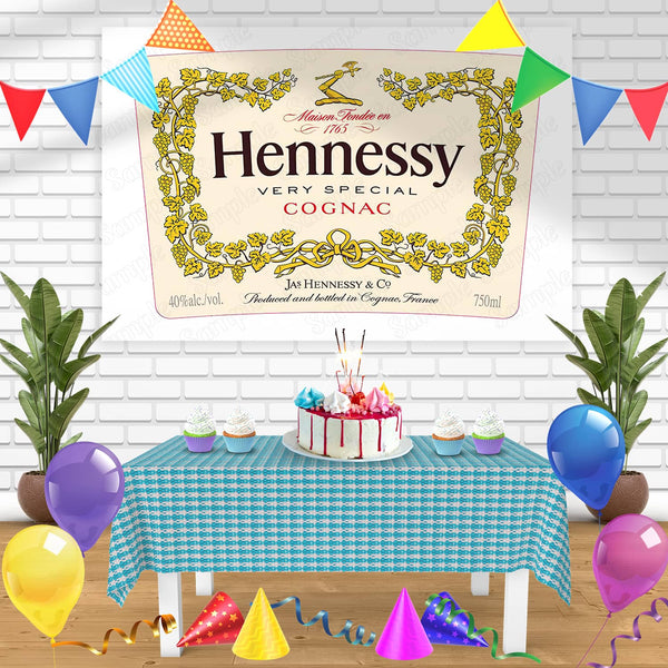 Hennessy Label Bn Birthday Banner Personalized Party Backdrop Decoration