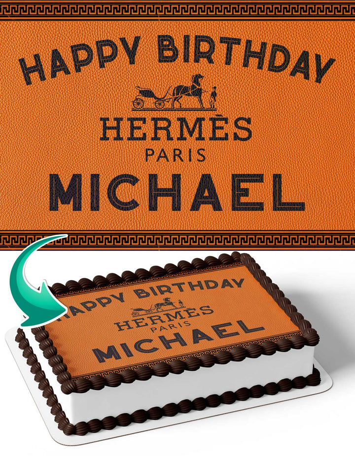 Hermes Paris Edible Cake Toppers