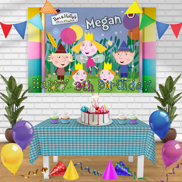 Hollys Kingdom Birthday Banner Personalized Party Backdrop Decoration