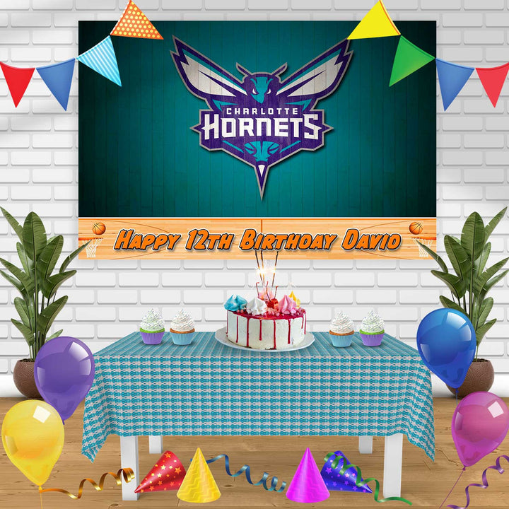 HORNETS Birthday Banner Personalized Party Backdrop Decoration