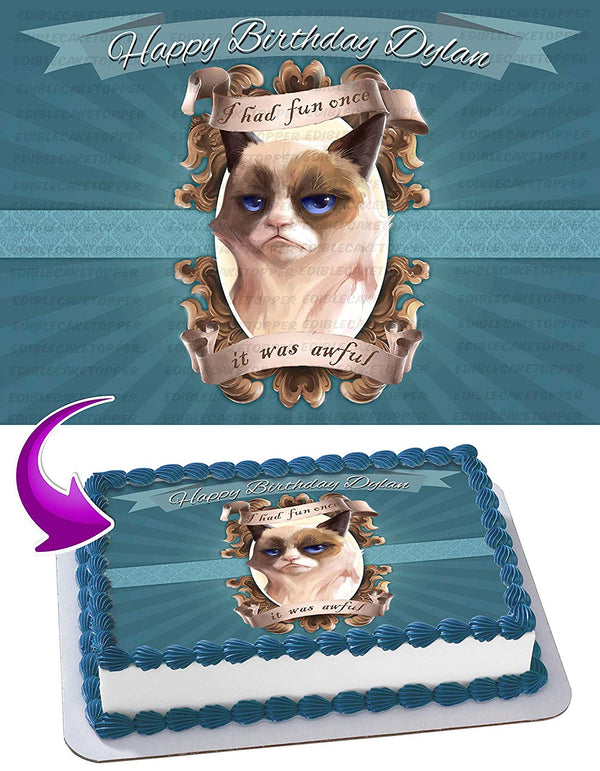 Grumpy Cat Edible Cake Toppers