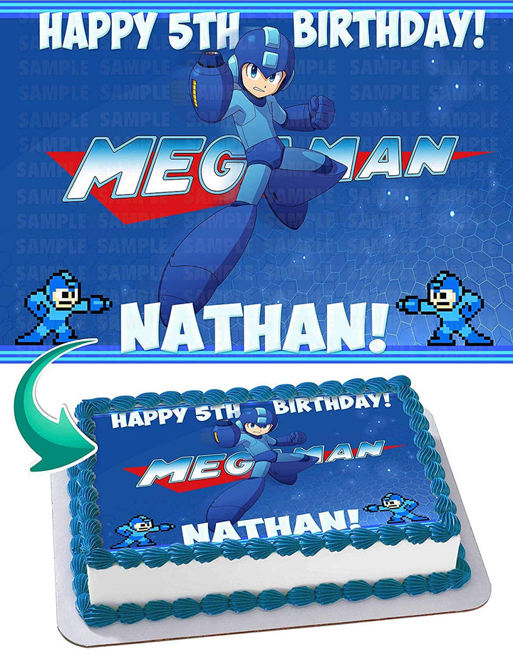 Megaman Edible Cake Toppers