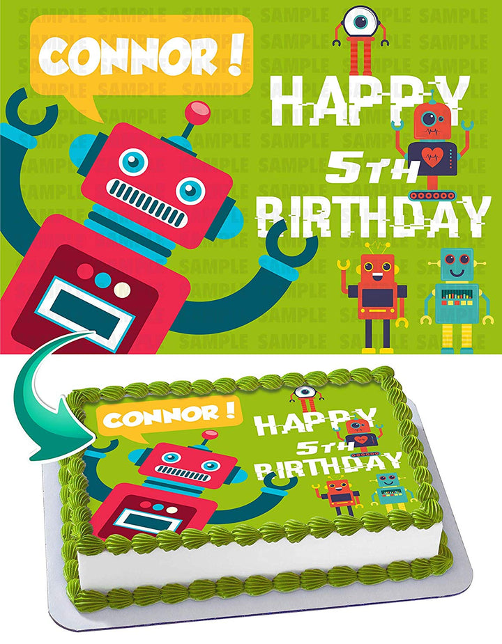 Robots Edible Cake Toppers