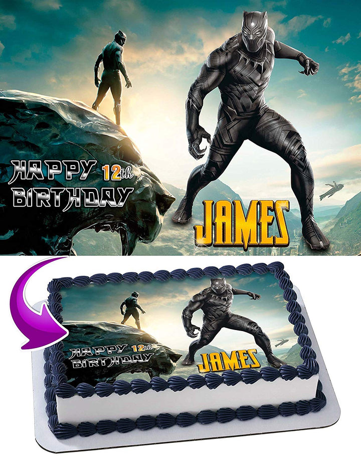 Black Panther Edible Cake Toppers