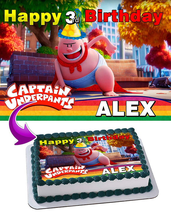 Captain Underpants Edible Cake Toppers