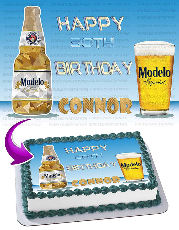 Modelo Especial Beer Edible Cake Toppers