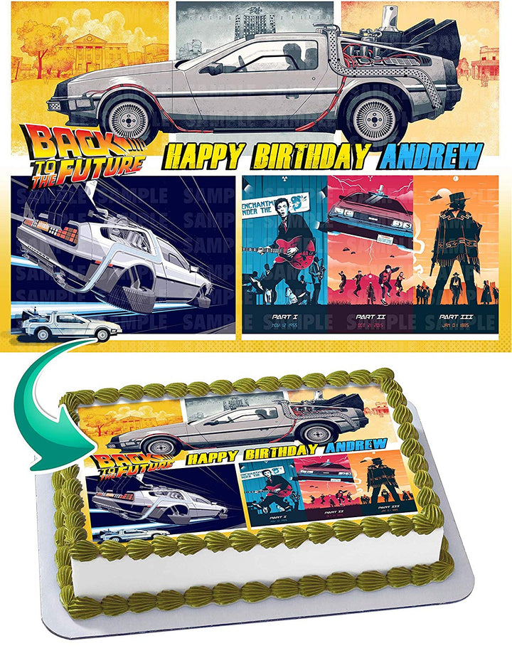 Back to the Future Edible Cake Toppers