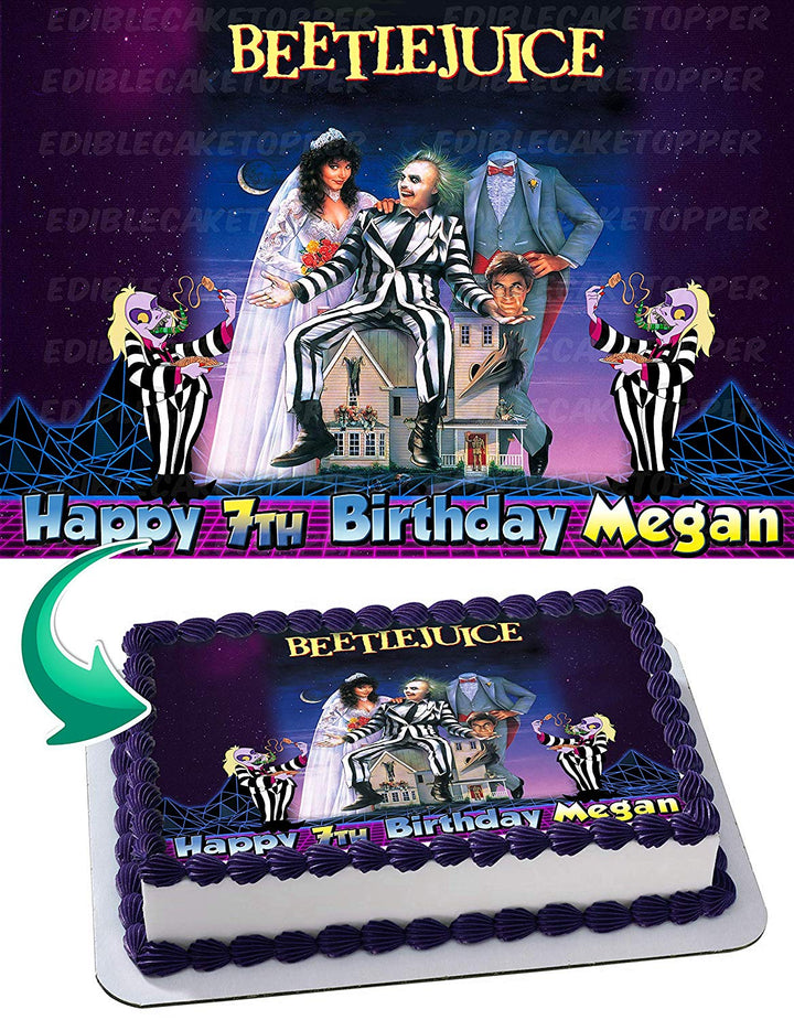 Beetlejuice Edible Cake Toppers