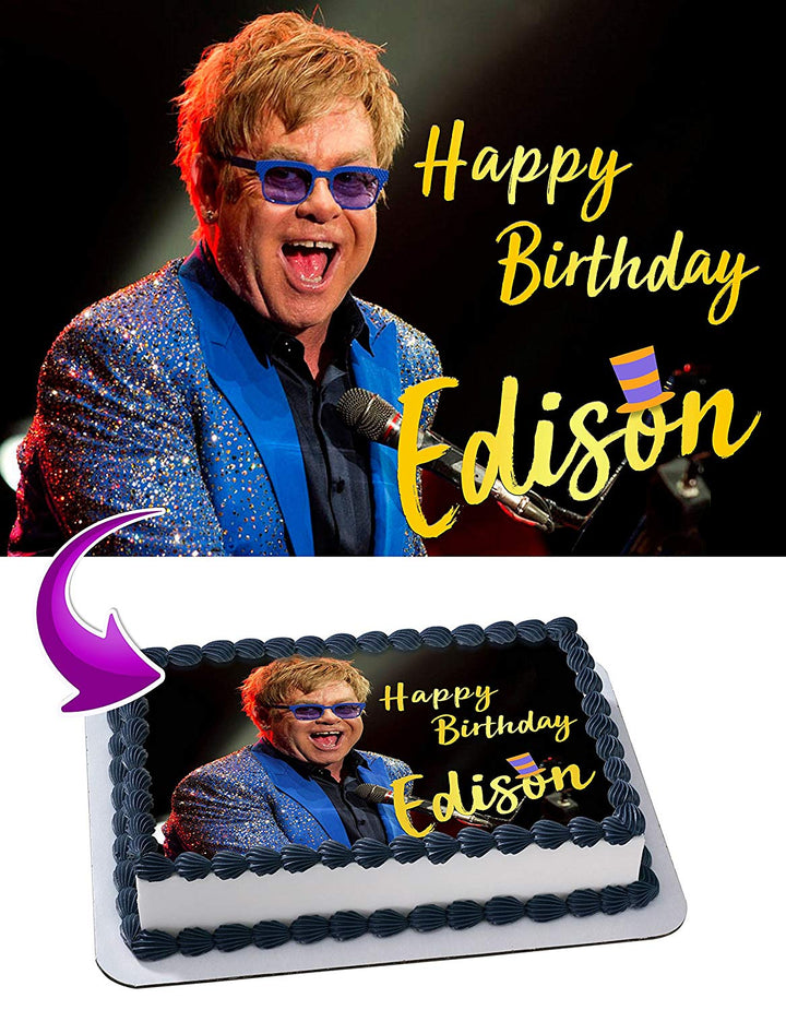 Elton John Edible Cake Toppers