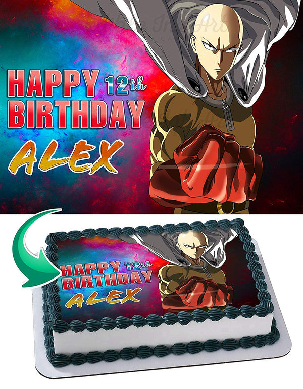 One Punch Man Edible Cake Toppers