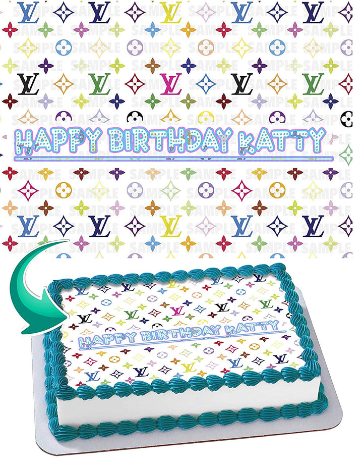 Louis Vuitton Color Edible Cake Toppers