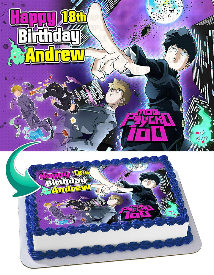 Mob Psycho 100 Edible Cake Toppers