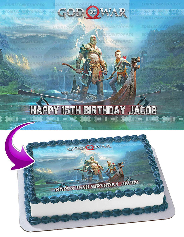 God of War Game Edible Cake Toppers