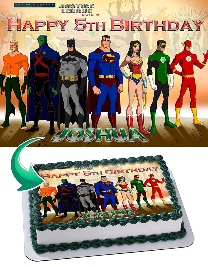 Young Justice Edible Cake Toppers