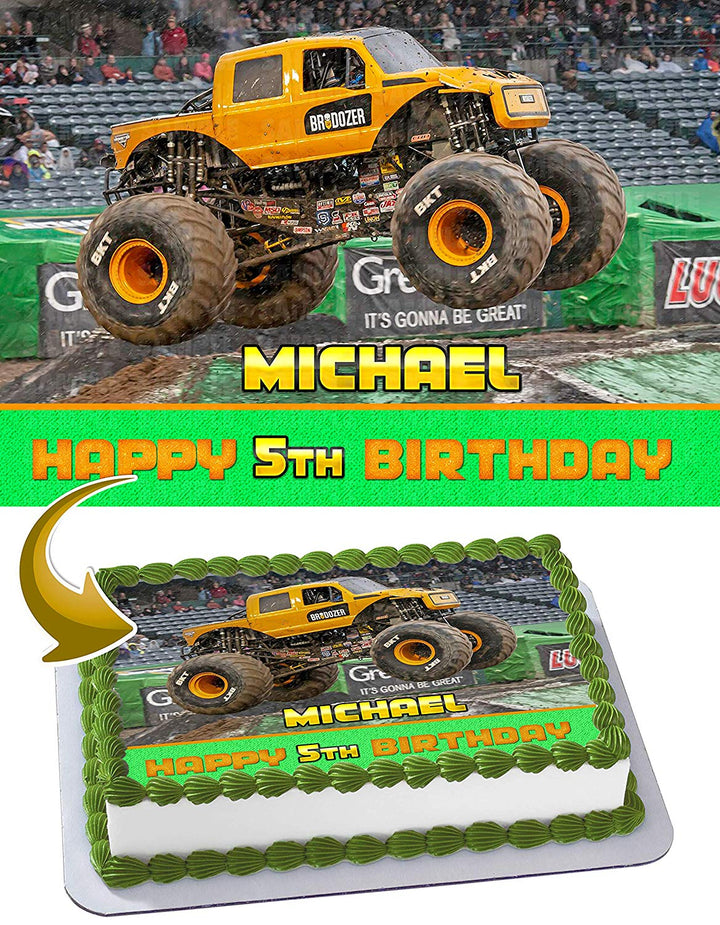 BroDozer Monster Truck Edible Cake Toppers