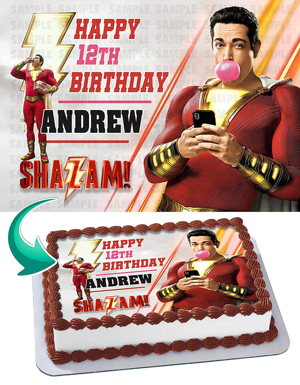 SHAZAM Edible Cake Toppers