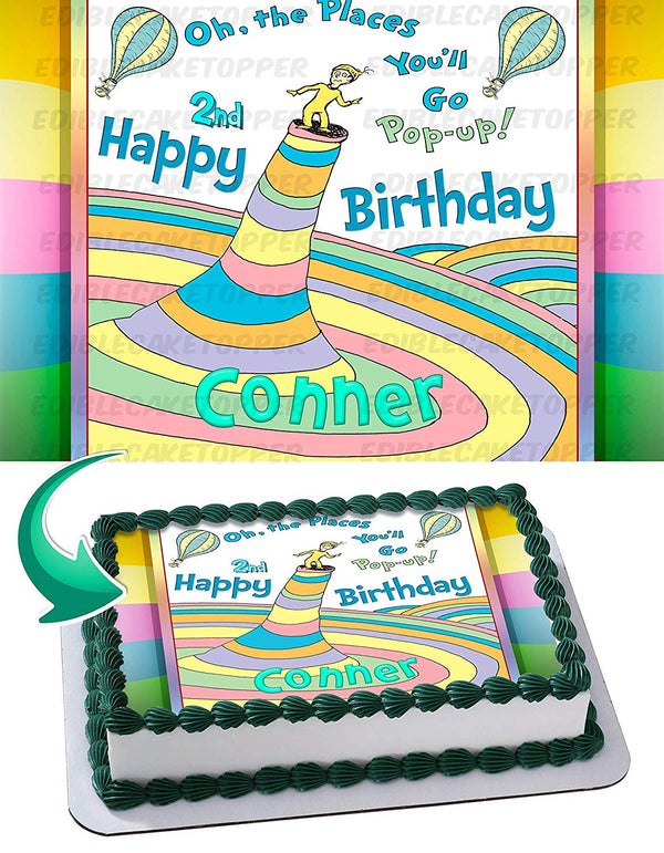 Oh the Places Youll Go Edible Cake Toppers