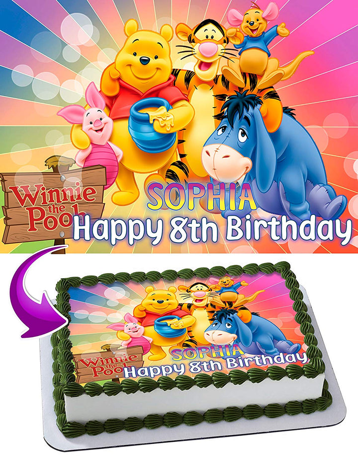 Winnie The Pooh Edible Cake Toppers