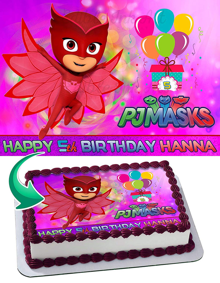 OWLETTE PJ MASKS Edible Cake Toppers