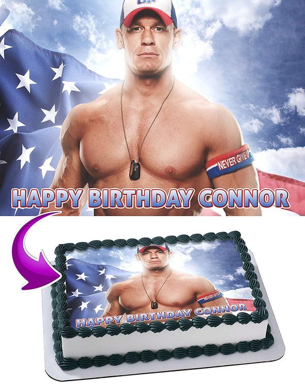 John Cena WWE Edible Cake Toppers