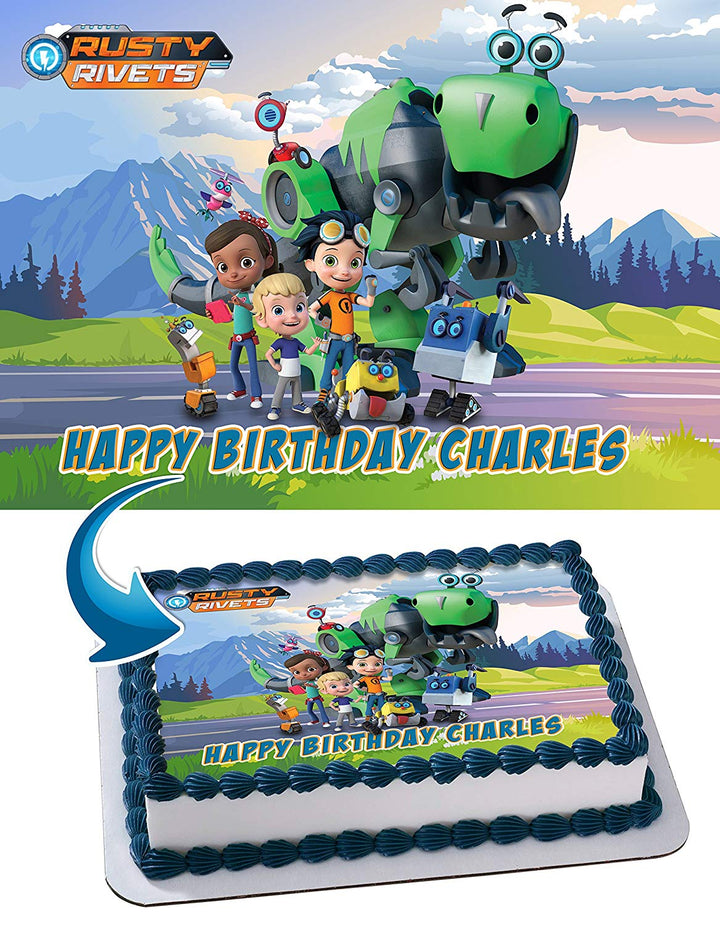 Rusty Rivets Edible Cake Toppers
