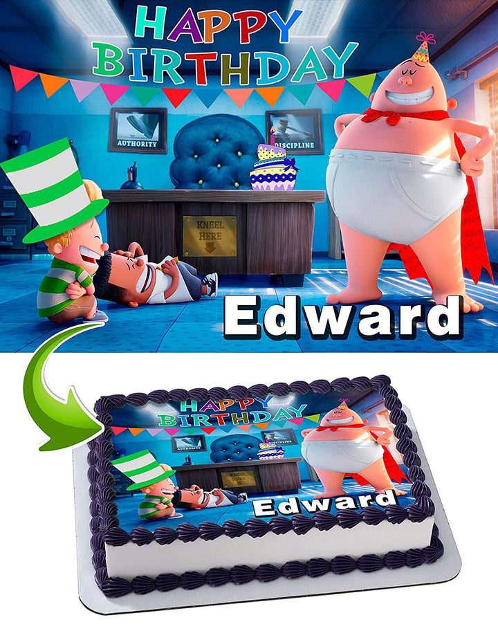 Captain Underpants Edible Cake Toppers