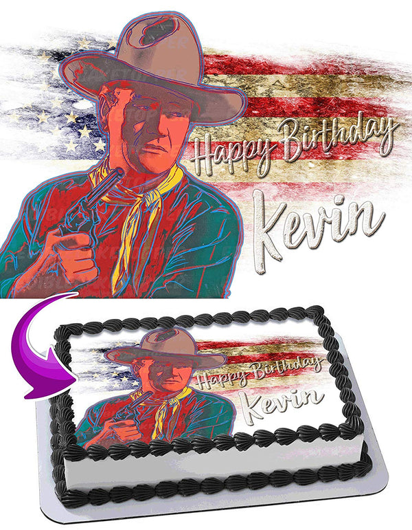 John Wayne Edible Cake Toppers