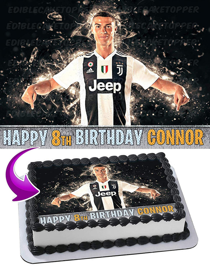 Cristiano Ronaldo CR7 Juventus Edible Cake Toppers