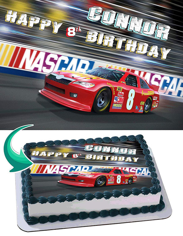 Nascar Racing Cars Edible Cake Toppers