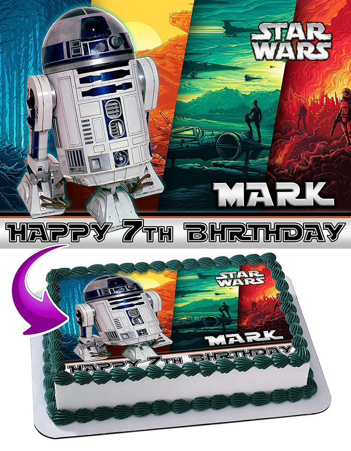 Star War R2D Edible Cake Toppers