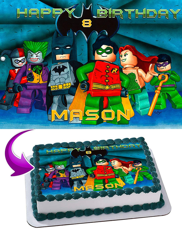 LEGO Batman Robin Joker Edible Cake Toppers