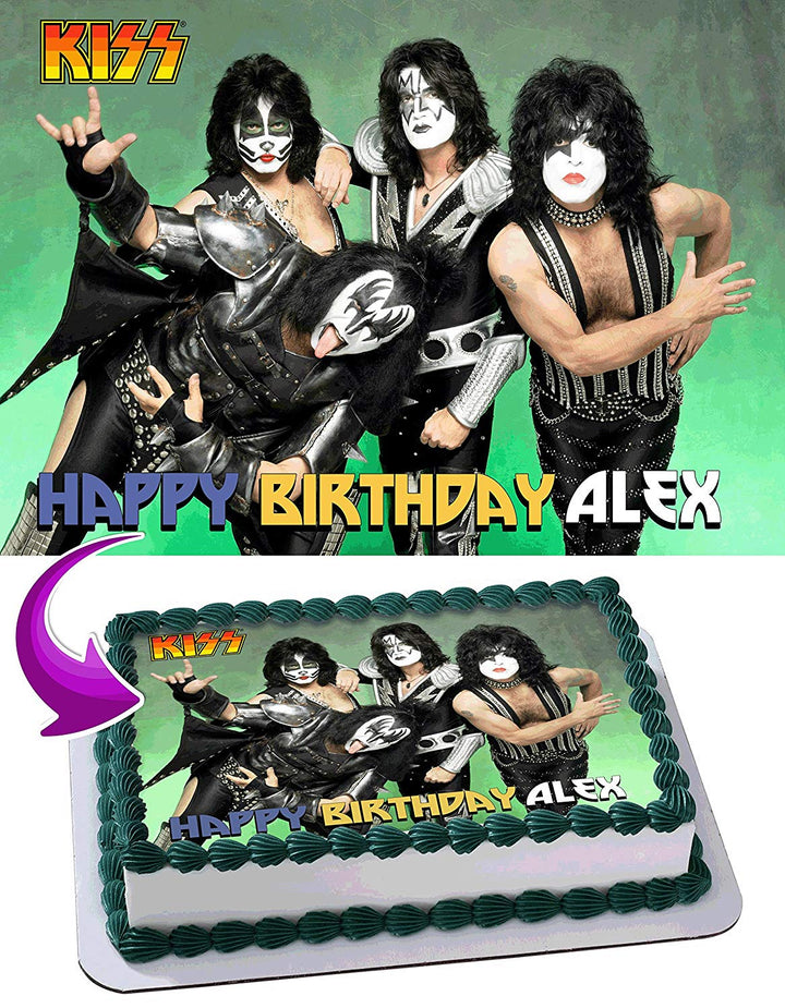 Kiss Edible Cake Toppers