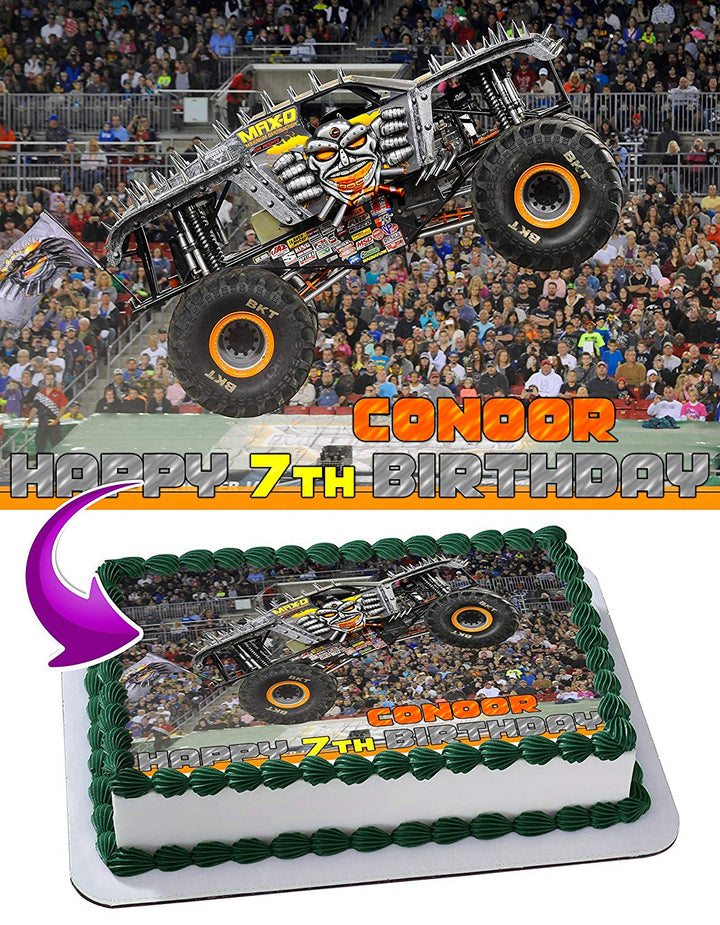 MaxD Monster Jam Edible Cake Toppers