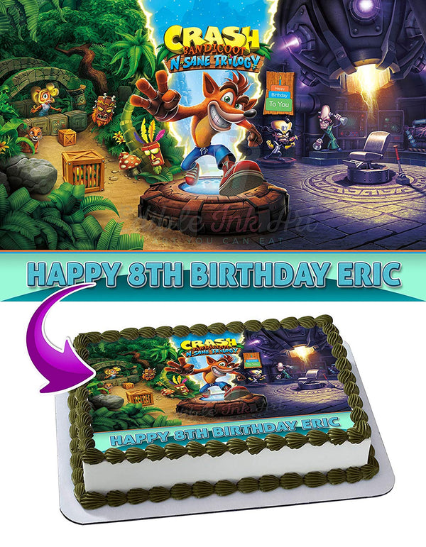 Crash Bandicoot Edible Cake Toppers