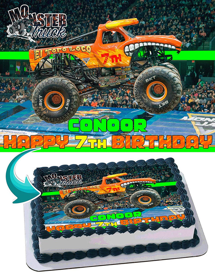 El Toro Loco Monster Truck Edible Cake Toppers