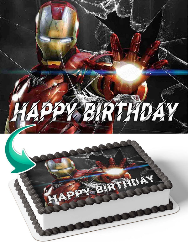 Iron Man Avenger IA Edible Cake Toppers