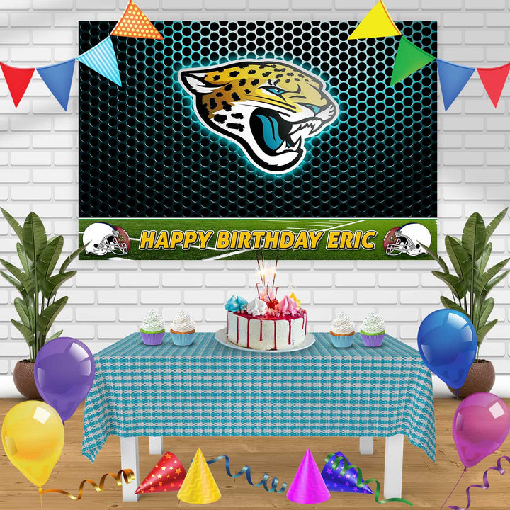 Jacksonville Jaguars Birthday Banner Personalized Party Backdrop Decoration