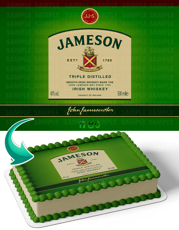 Jameson Irish Whiskey Edible Cake Toppers