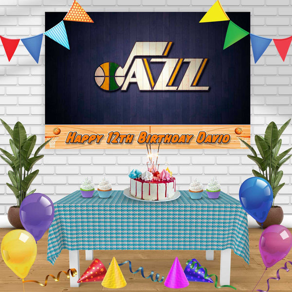 JAZZ Birthday Banner Personalized Party Backdrop Decoration