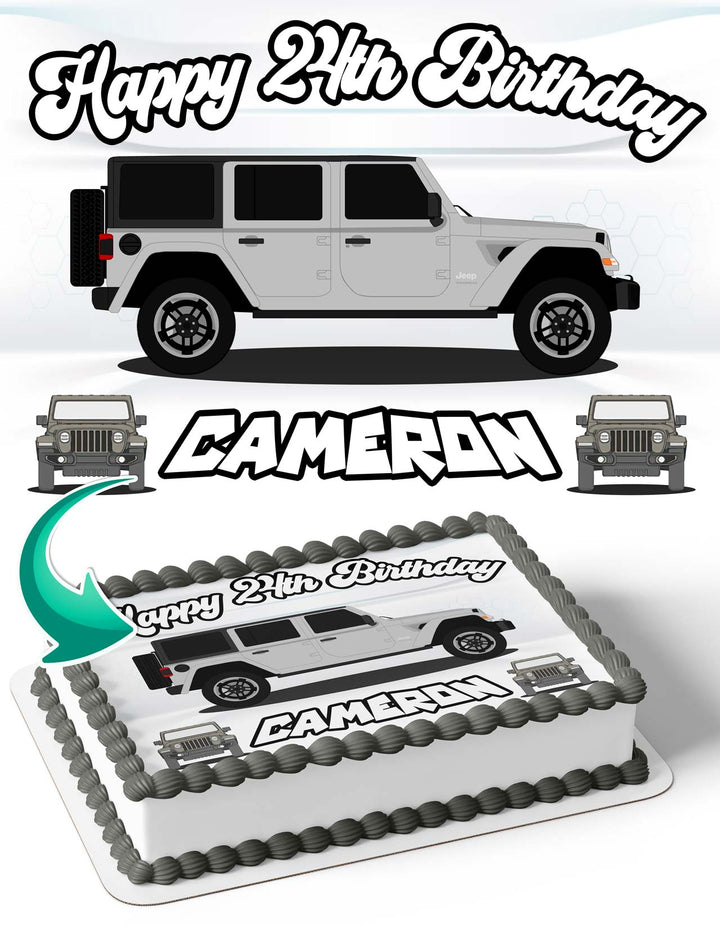 Jeep Wrangler JL Edible Cake Toppers