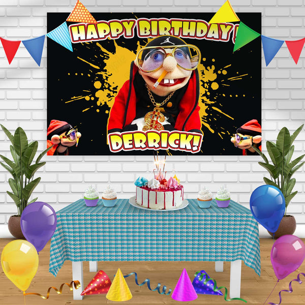 Jeffy sml the rapper Birthday Banner Personalized Party Backdrop Decoration