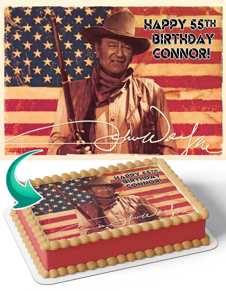 John Wayne JW Edible Cake Toppers